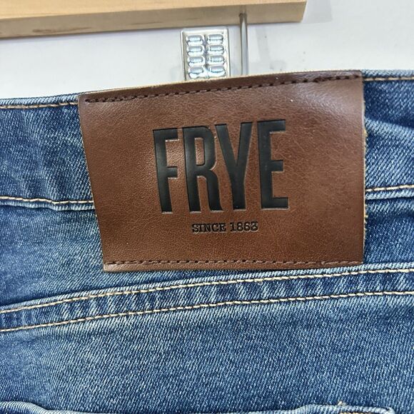 Frye Jeans Womens 14 Blue Denim Stretch Mid Rise Straight Leg Classic Fit 14/32 - Picture 3 of 8